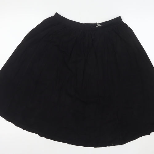 ASOS Women’s Black Size 12 A-Line Jersey Knee Length Skirt