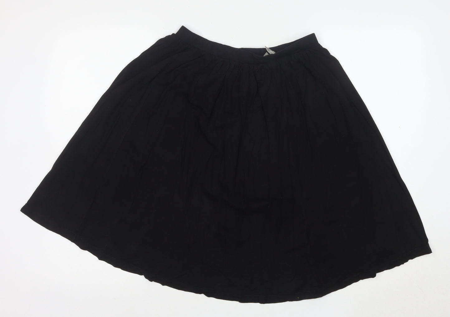 ASOS Women’s Black Size 12 A-Line Jersey Knee Length Skirt