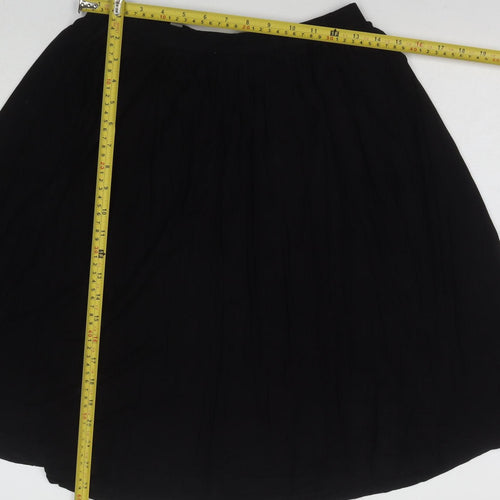 ASOS Women’s Black Size 12 A-Line Jersey Knee Length Skirt
