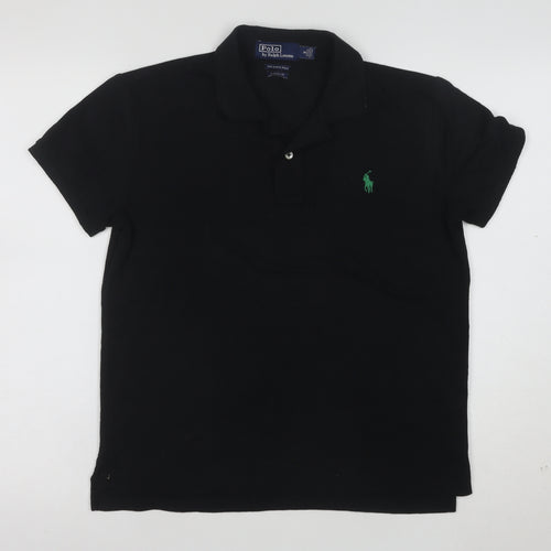 Ralph Lauren Men's Black Classic Fit Earth Polo Shirt M