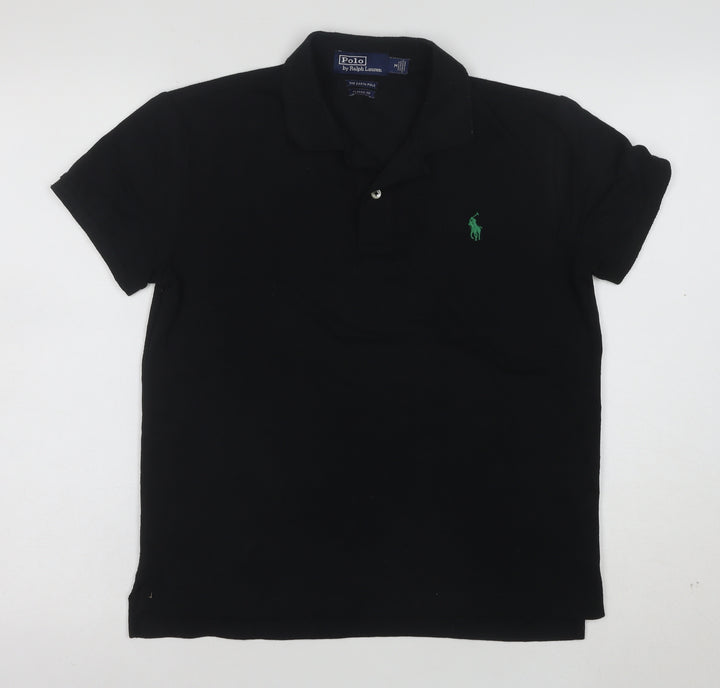 Ralph Lauren Men's Black Classic Fit Earth Polo Shirt M