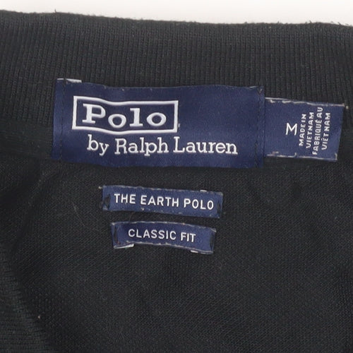 Ralph Lauren Men's Black Classic Fit Earth Polo Shirt M