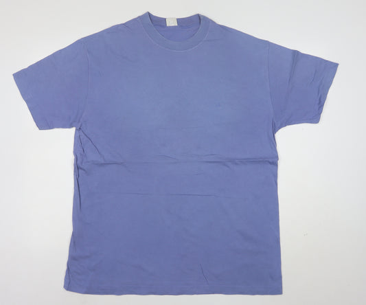 United Colors of Benetton Men's Blue Cotton Crew Neck T-Shirt XL