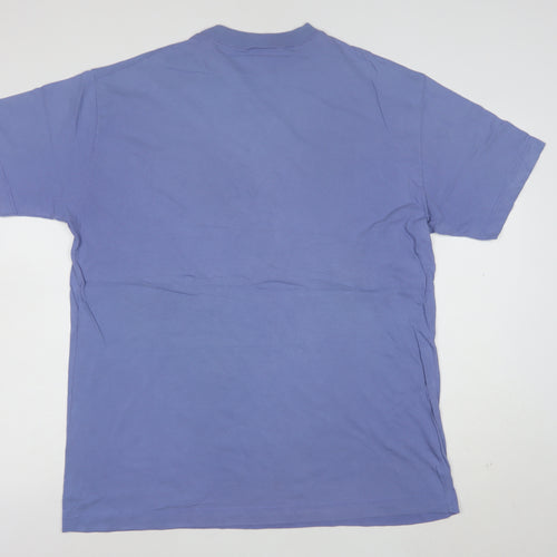 United Colors of Benetton Men's Blue Cotton Crew Neck T-Shirt XL