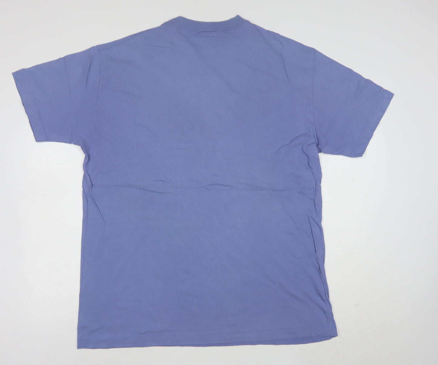 United Colors of Benetton Men's Blue Cotton Crew Neck T-Shirt XL