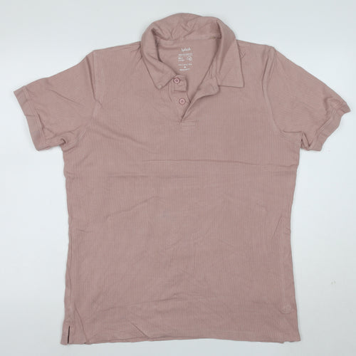 Splash Men's Beige Cotton Polo Shirt Regular Fit Size M