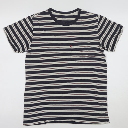 Levi's Men's Navy White Striped Cotton Crew Neck T-Shirt Size S