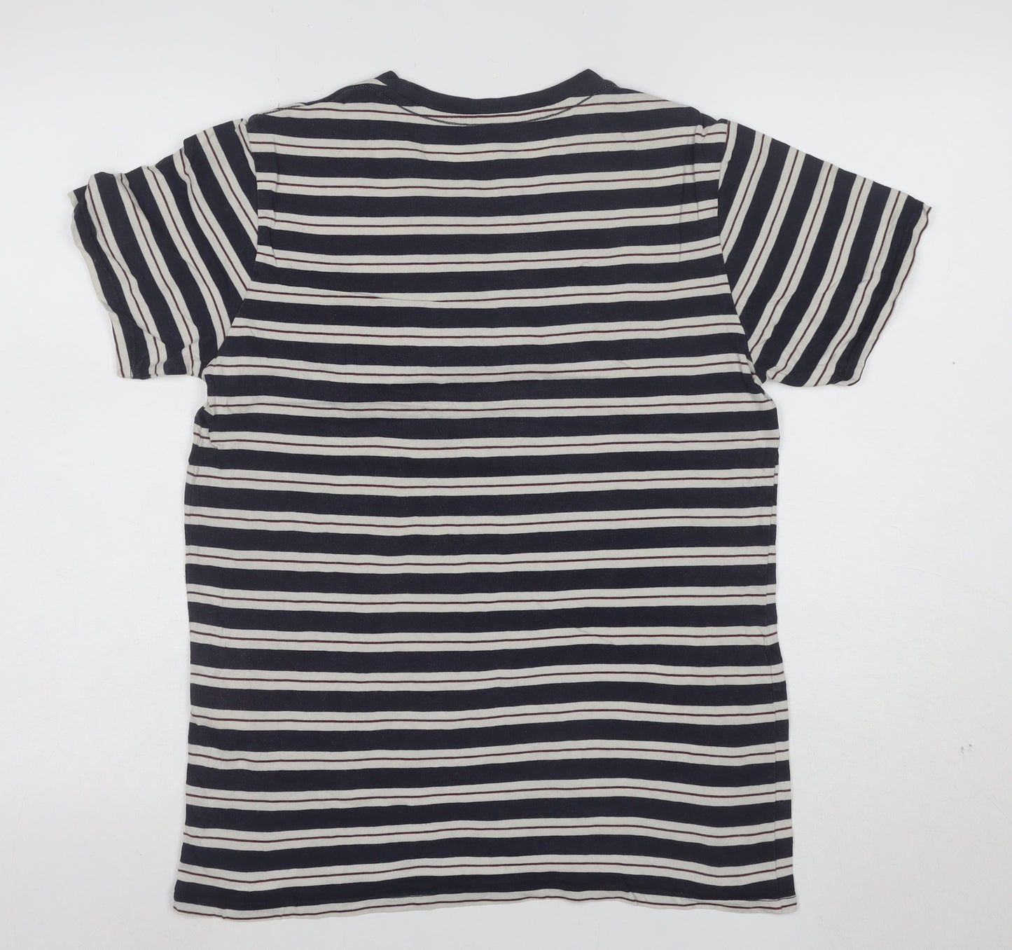 Levi's Men's Navy White Striped Cotton Crew Neck T-Shirt Size S