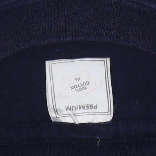 Premium Men's Navy Scotland The Brave XL Cotton T-Shirt