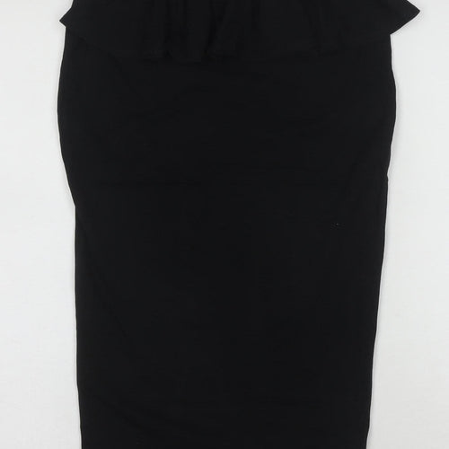 ASOS Women’s Black Cotton Stretch Midi Pencil Skirt Size 10