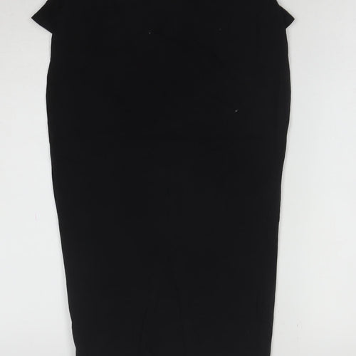 ASOS Women’s Black Cotton Stretch Midi Pencil Skirt Size 10