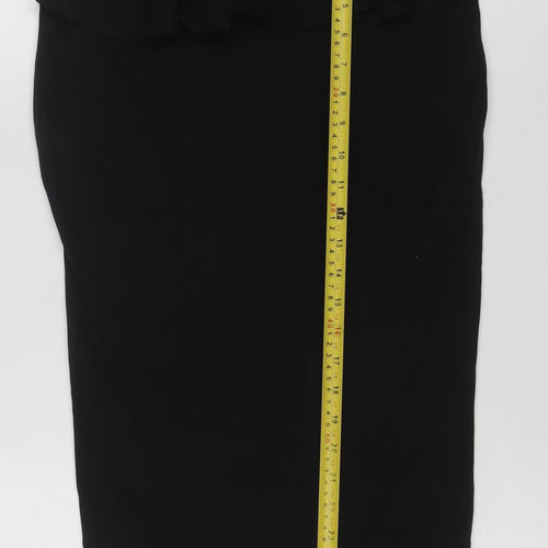 ASOS Women’s Black Cotton Stretch Midi Pencil Skirt Size 10