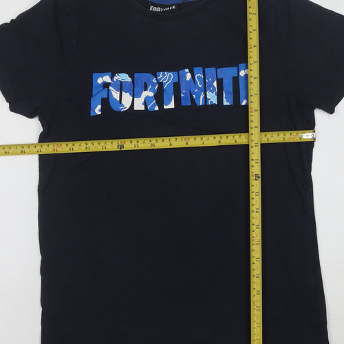 Next Boys Blue Fortnite Graphic Print Cotton T-Shirt 14 Years