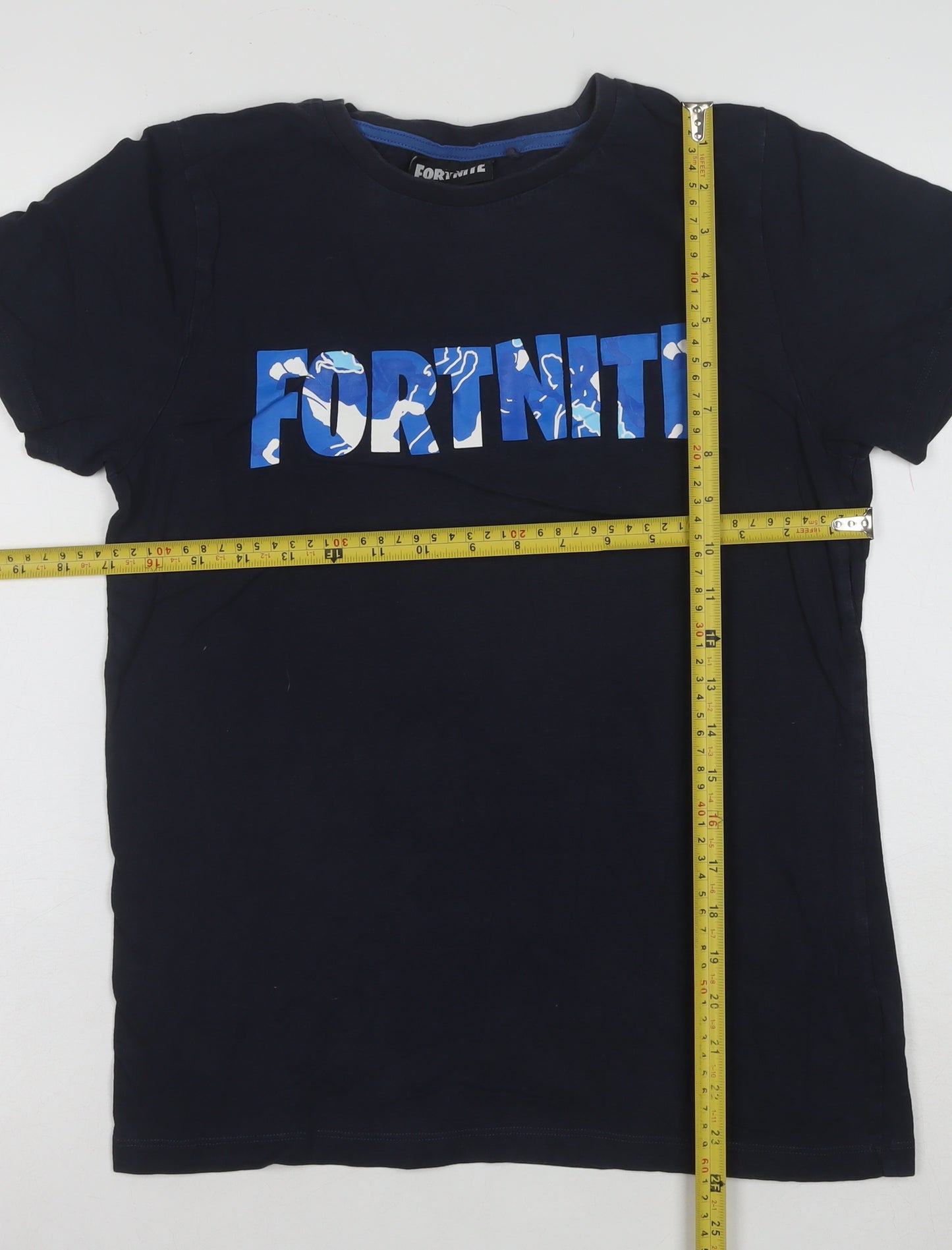 Next Boys Blue Fortnite Graphic Print Cotton T-Shirt 14 Years