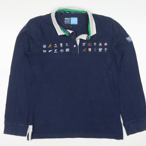 Canterbury Womens Blue Rugby World Cup 2015 Polo Shirt Size 12