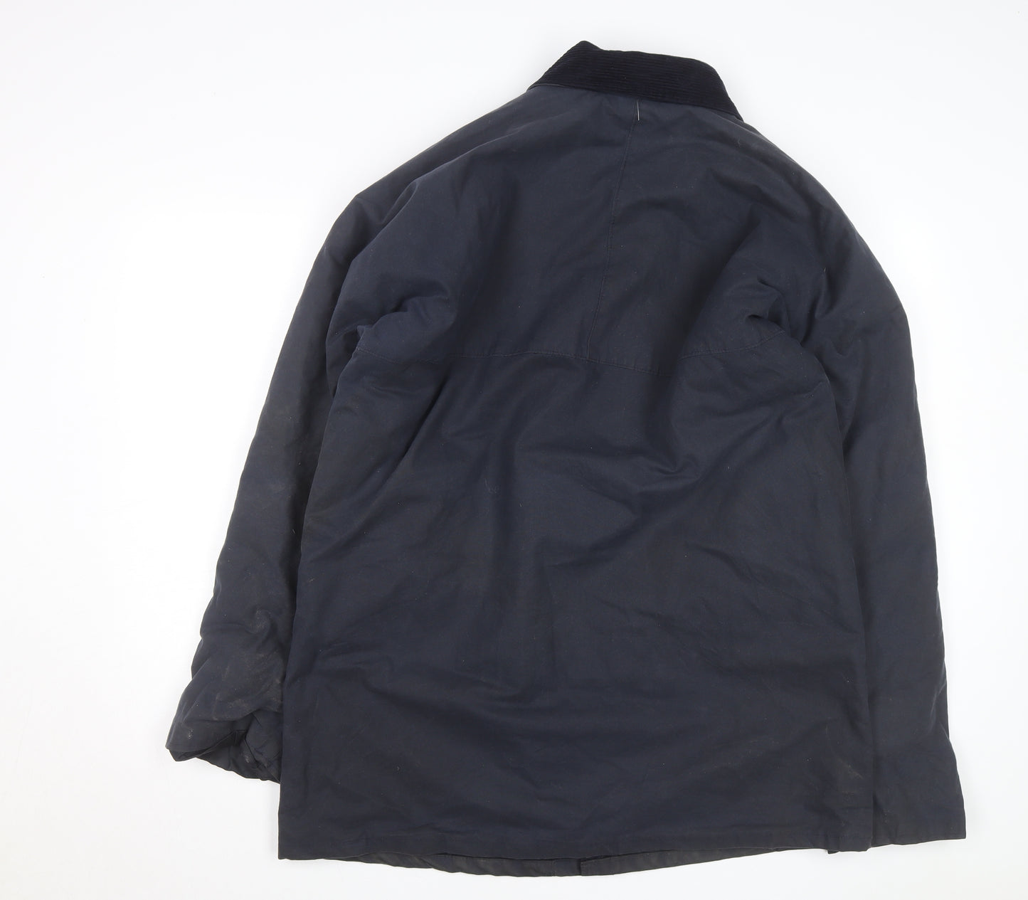 Brixtol Men's Blue Waxed Cotton Parka Coat Size M