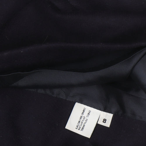 Forecaster Men's Blue Wool Hooded Mid-Length Coat Size S