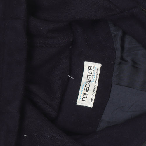 Forecaster Men's Blue Wool Hooded Mid-Length Coat Size S