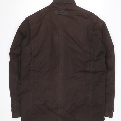 KAM Men Brown 2XL Parka Jacket Cotton Polyester Lined Zip Casual