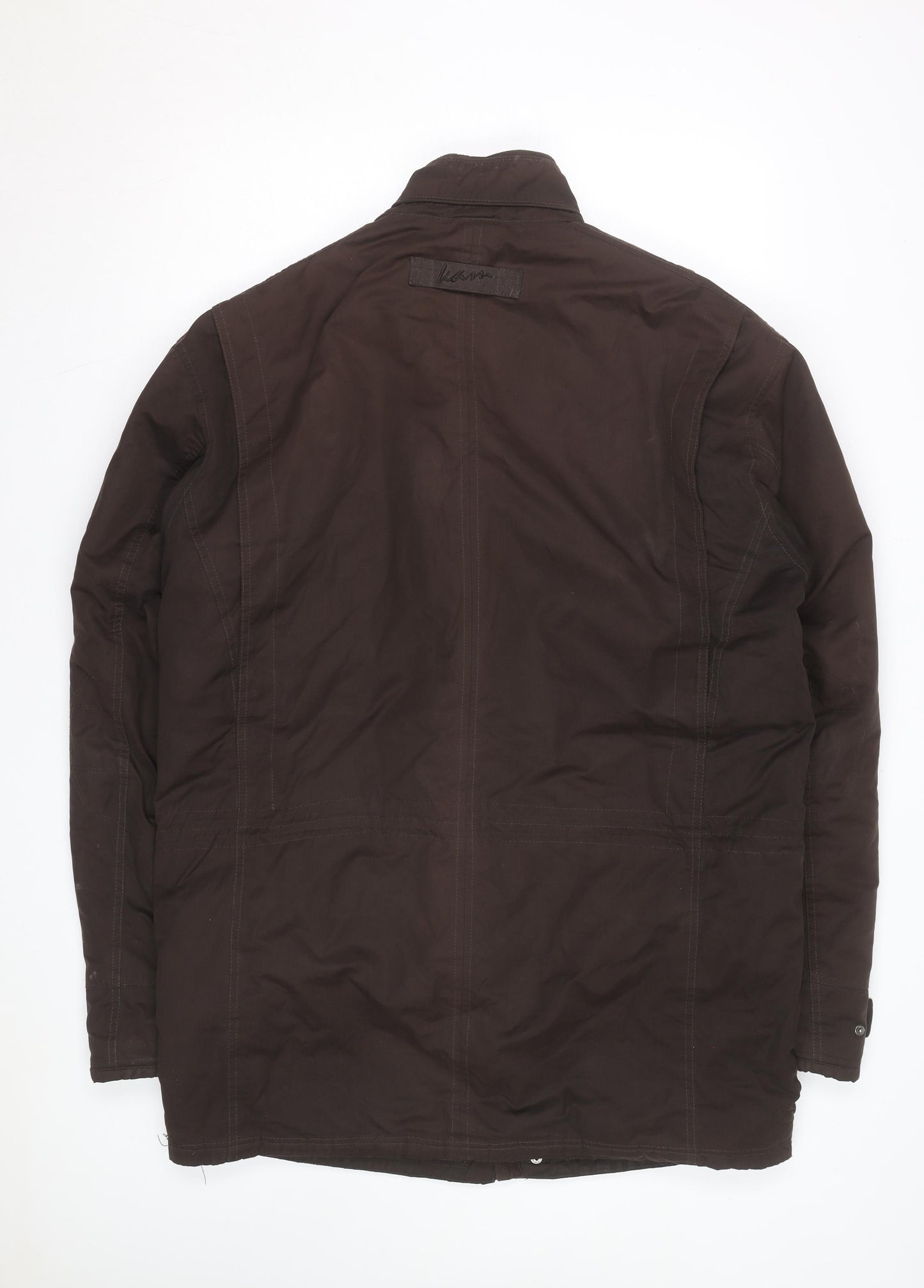 KAM Men Brown 2XL Parka Jacket Cotton Polyester Lined Zip Casual