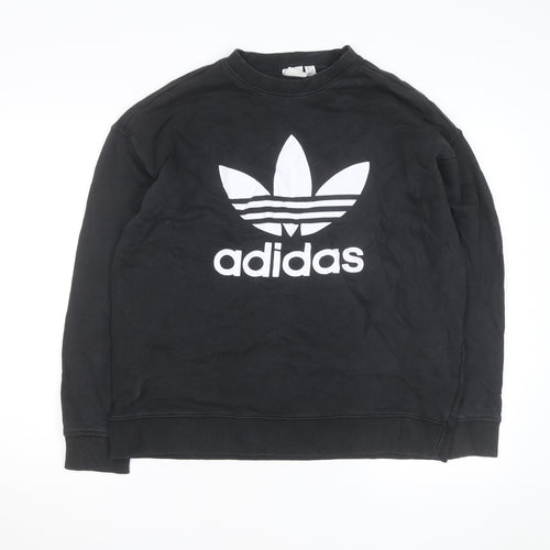 Adidas Womens Black Size 16 Crew Neck Pullover Sweatshirt