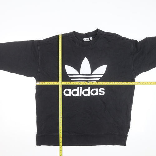 Adidas Womens Black Size 16 Crew Neck Pullover Sweatshirt