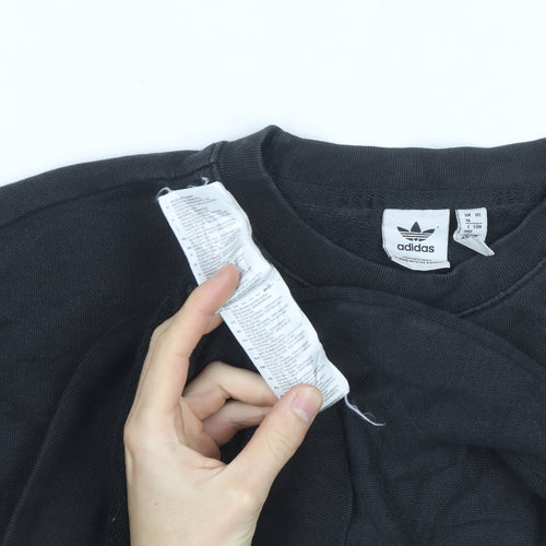 Adidas Womens Black Size 16 Crew Neck Pullover Sweatshirt