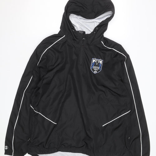 Holloway Men's Black L Windbreaker Jacket Hooded Sportswear