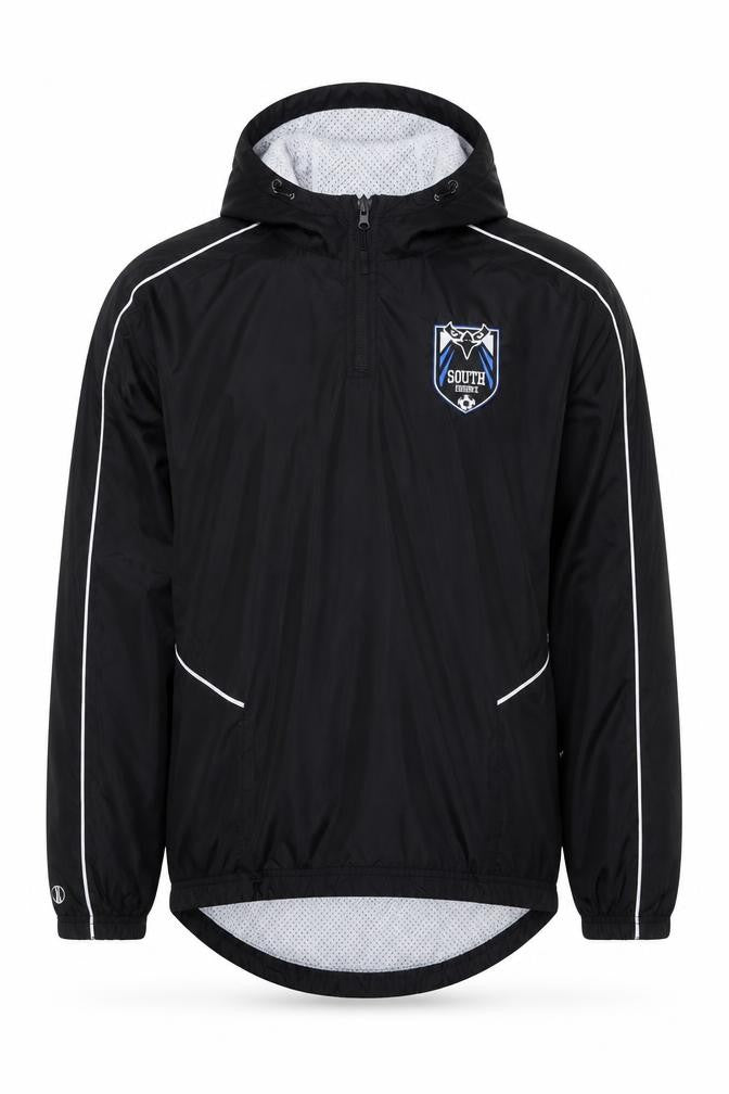 Holloway Men's Black L Windbreaker Jacket Hooded Sportswear