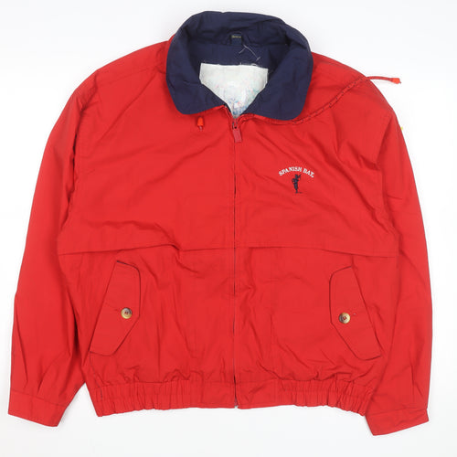 Gear Men's Red Windbreaker Jacket S Vintage Nautical Logo