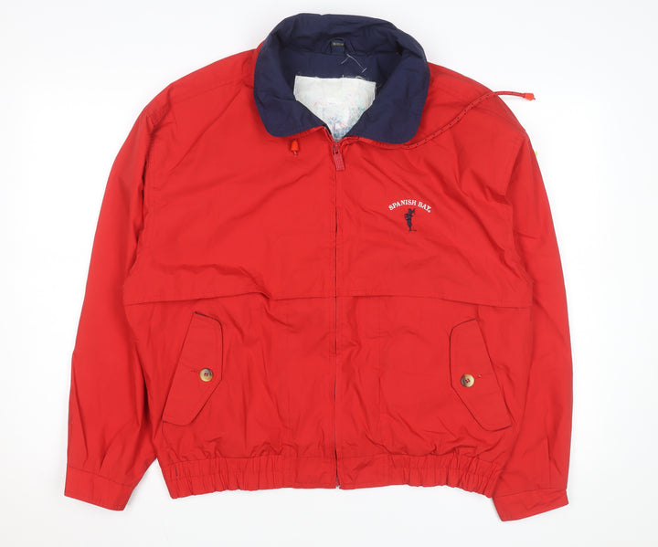 Gear Men's Red Windbreaker Jacket S Vintage Nautical Logo