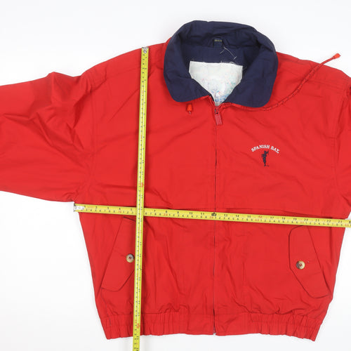 Gear Men's Red Windbreaker Jacket S Vintage Nautical Logo