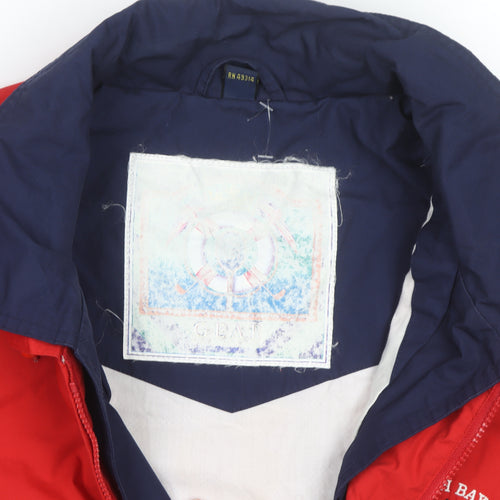 Gear Men's Red Windbreaker Jacket S Vintage Nautical Logo