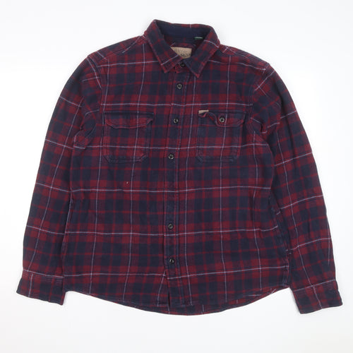 Orvis Men's Red Check Flannel Long Sleeve Button-Up Shirt Size L