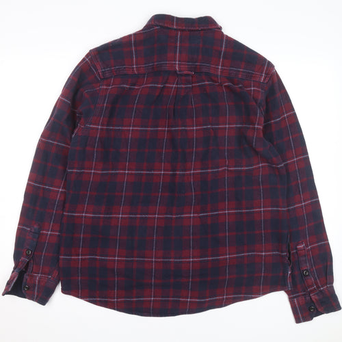Orvis Men's Red Check Flannel Long Sleeve Button-Up Shirt Size L