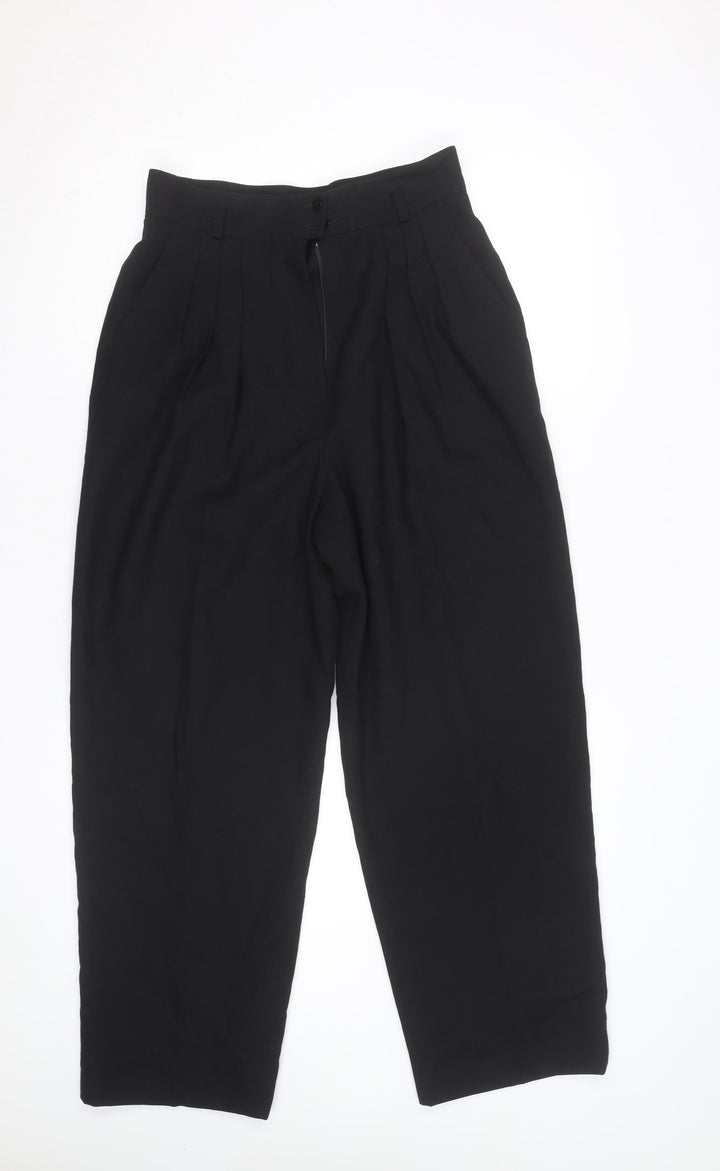 Rena Rowan for Saville Womens Black High Waist Pleated Trousers Size 10