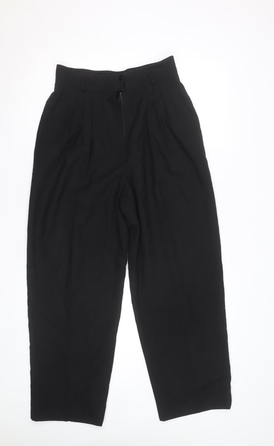 Rena Rowan for Saville Womens Black High Waist Pleated Trousers Size 10