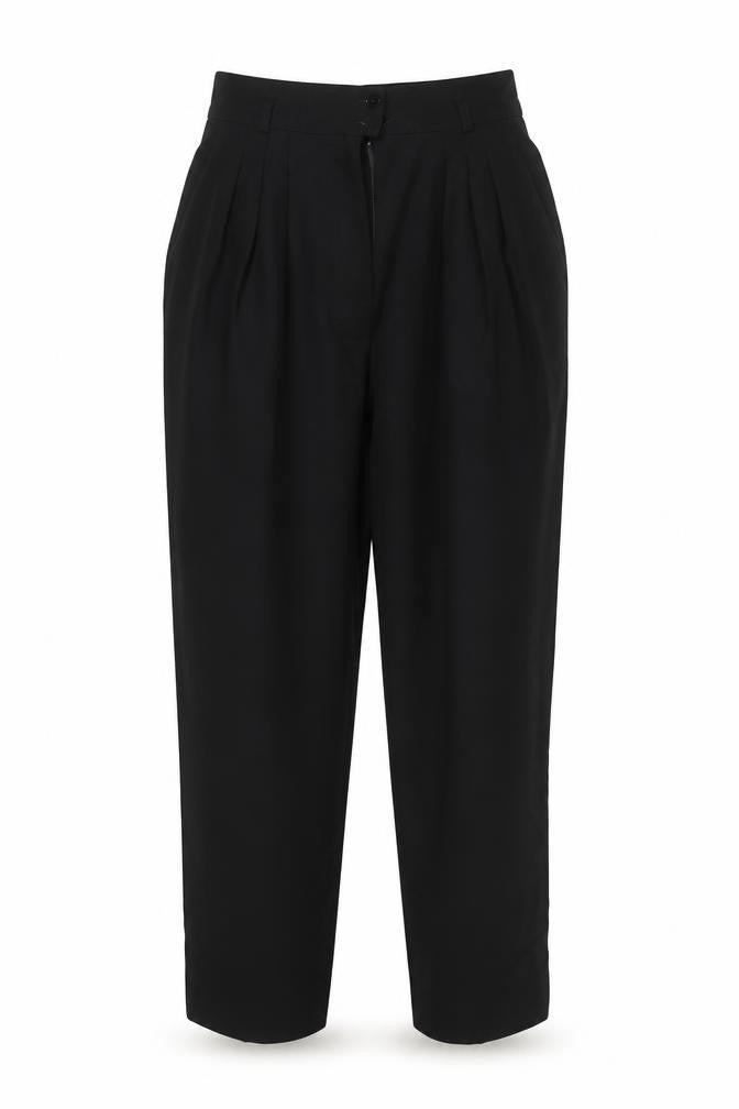 Rena Rowan for Saville Womens Black High Waist Pleated Trousers Size 10
