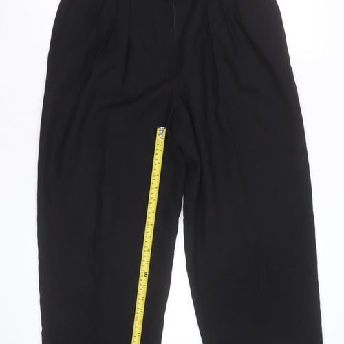Rena Rowan for Saville Womens Black High Waist Pleated Trousers Size 10