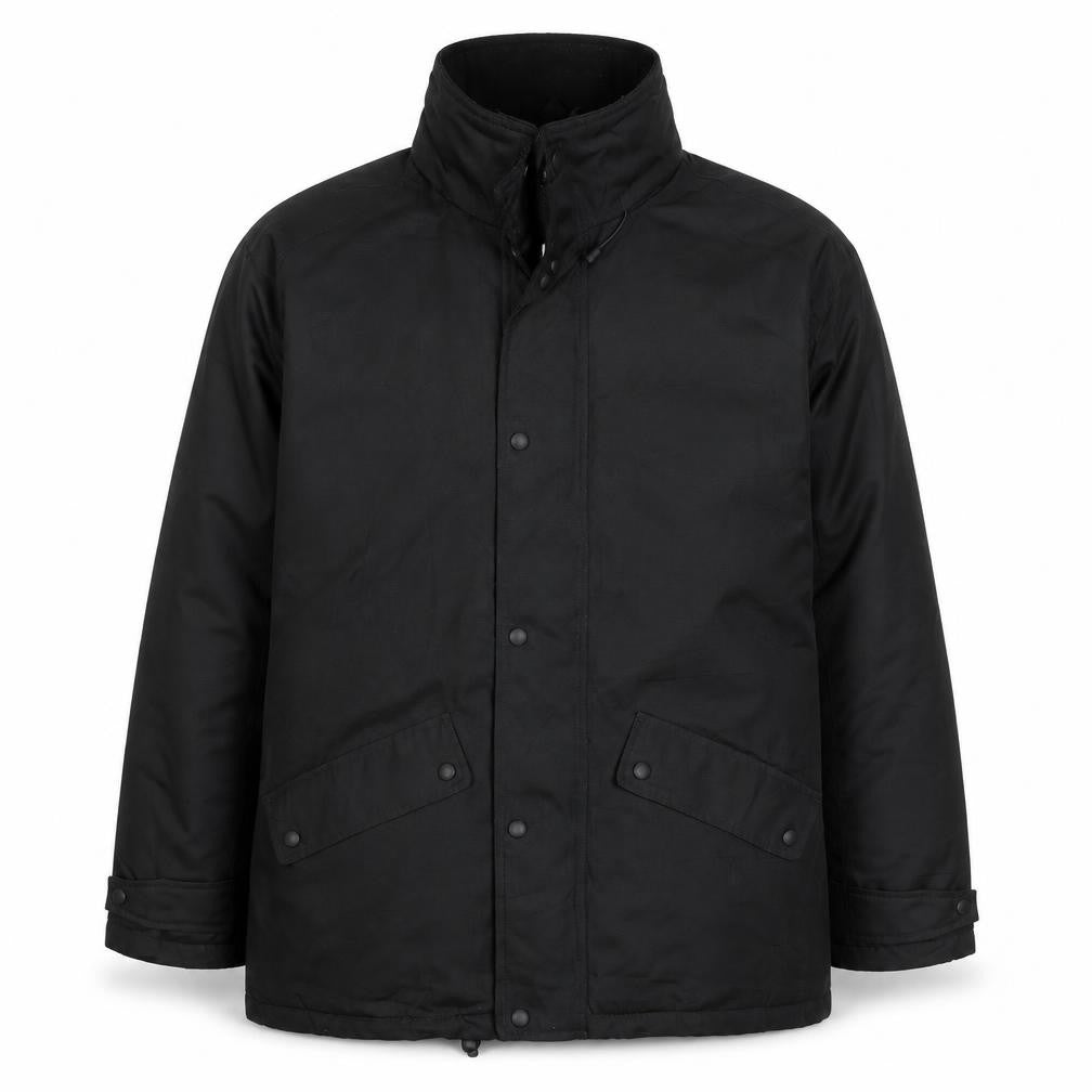 Front view of If... Men's Black L Waterproof Padded Jacket Winter Coat