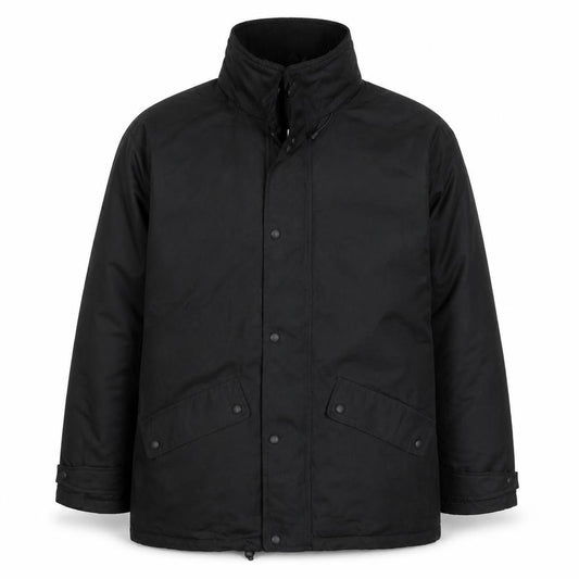 Front view of If... Men's Black L Waterproof Padded Jacket Winter Coat