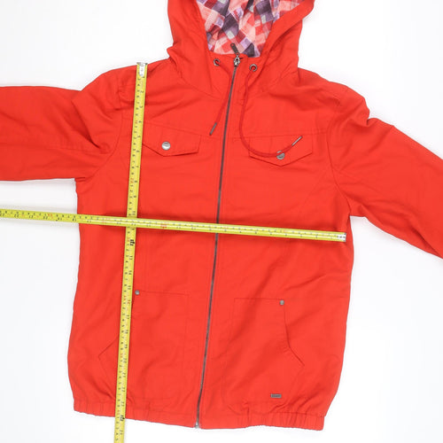 Empyre Men's Red Hooded Windbreaker Jacket Medium Cotton Casual