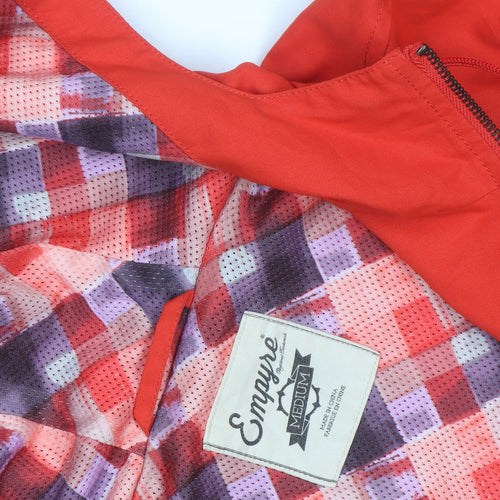 Empyre Men's Red Hooded Windbreaker Jacket Medium Cotton Casual