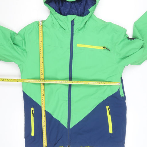 Quiksilver Men’s Green Ski Jacket 2XL Hooded Waterproof Winter Coat