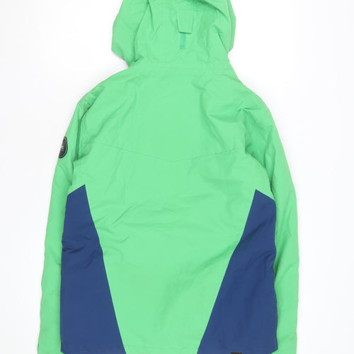 Quiksilver Men’s Green Ski Jacket 2XL Hooded Waterproof Winter Coat
