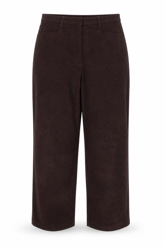 Front view of Tradition Country Collection Women's Brown Corduroy Trousers, size 14
