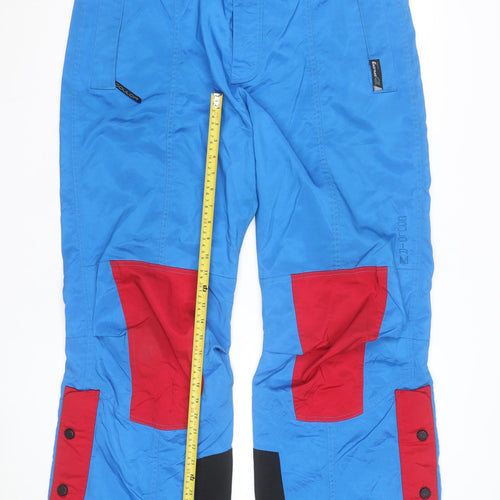 Couloir Men's Blue Red Snow Pants Size 38 Insulated Waterproof