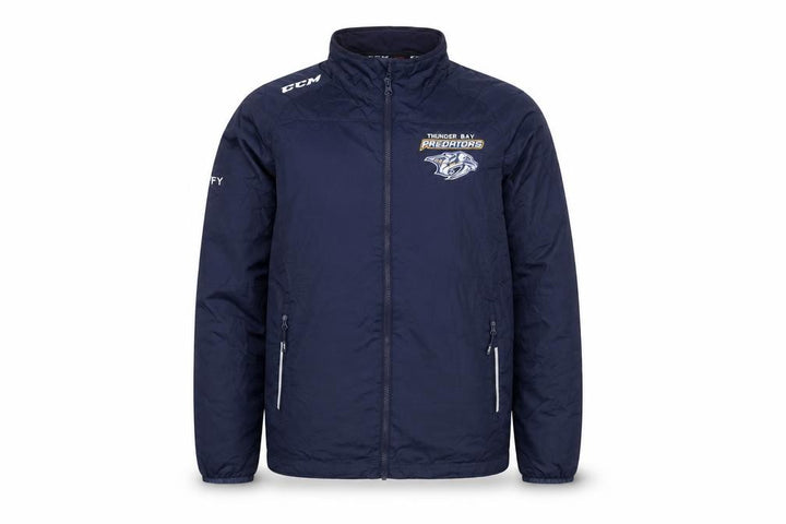 CCM Men's Blue Windbreaker Jacket S Thunder Bay Predators Hockey