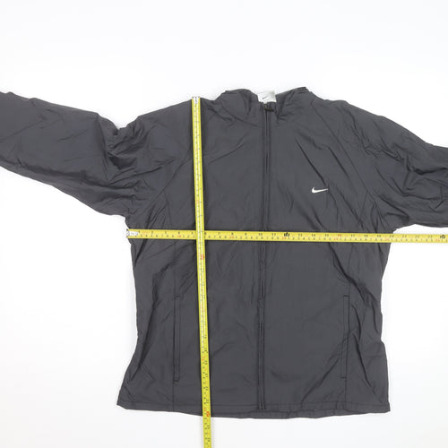 Nike Women's Grey Hooded Windbreaker Jacket Size 10 Lightweight