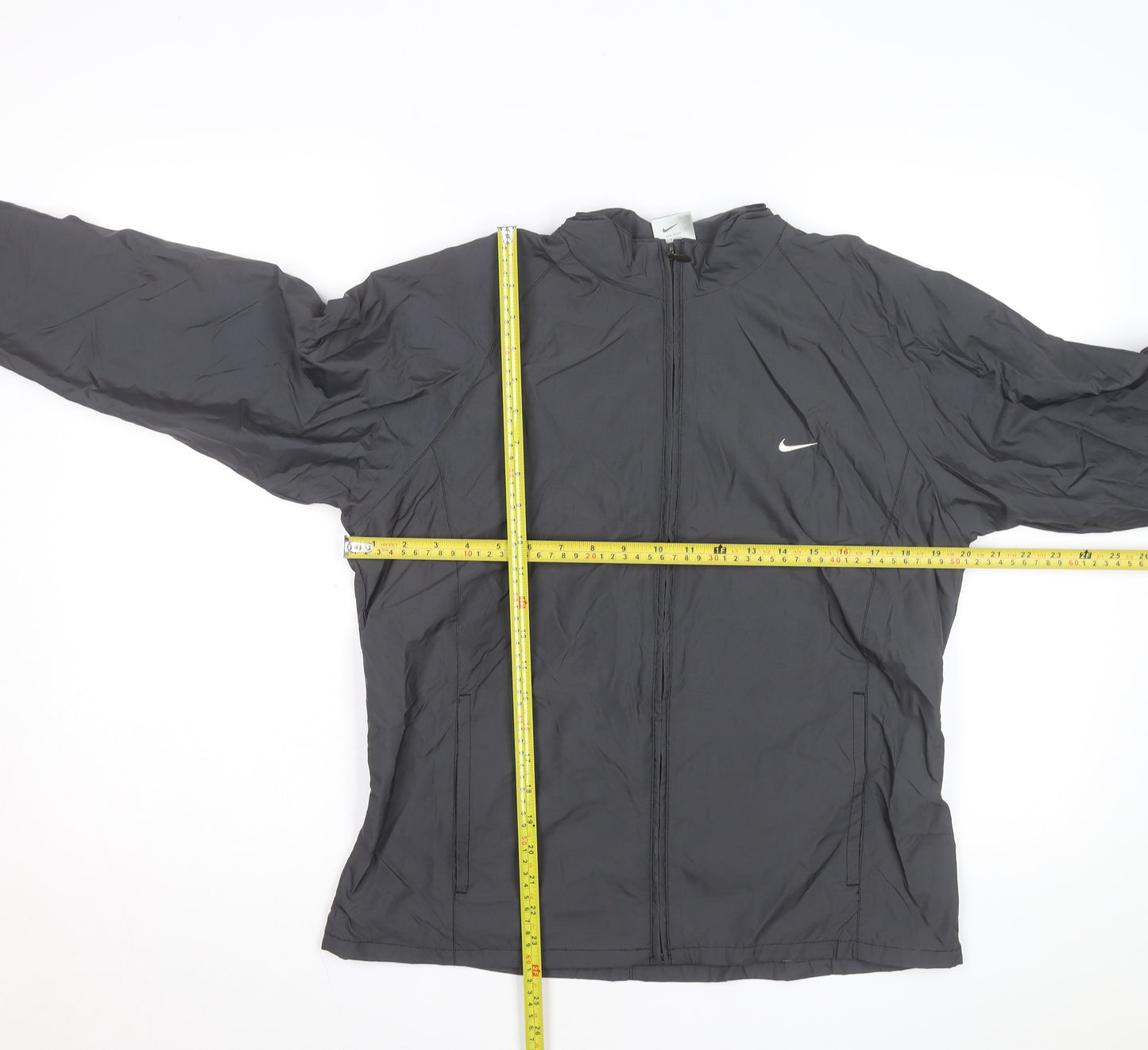Nike Women's Grey Hooded Windbreaker Jacket Size 10 Lightweight